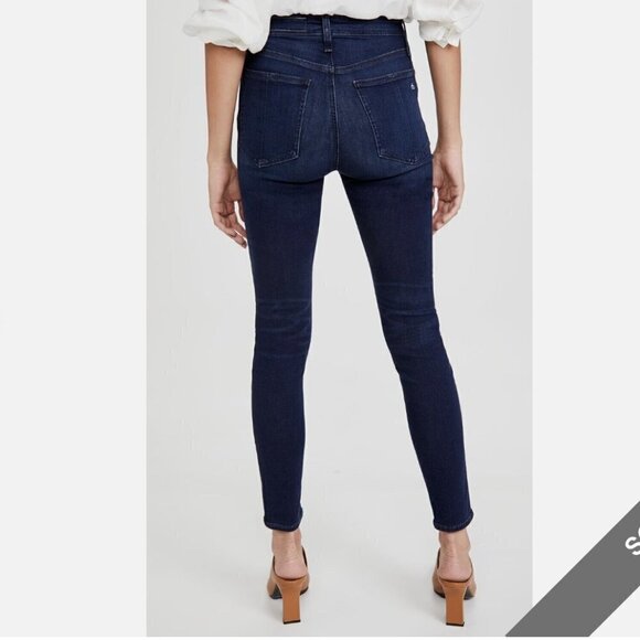 Rag & Bone Nina High Rise Ankle Skinny Jeans in Dark Wash Viola Size 28 - Picture 2 of 9